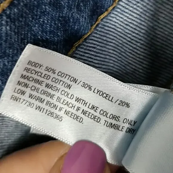 UNIVERSAL THREAD GOODS INC. Denim Skirt Maxi High Slit Back Cotton/Lyocell - 8 - Picture 10 of 10